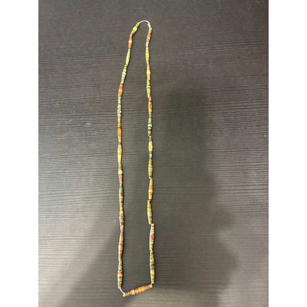 Vintage Hand crafted paper bead necklace